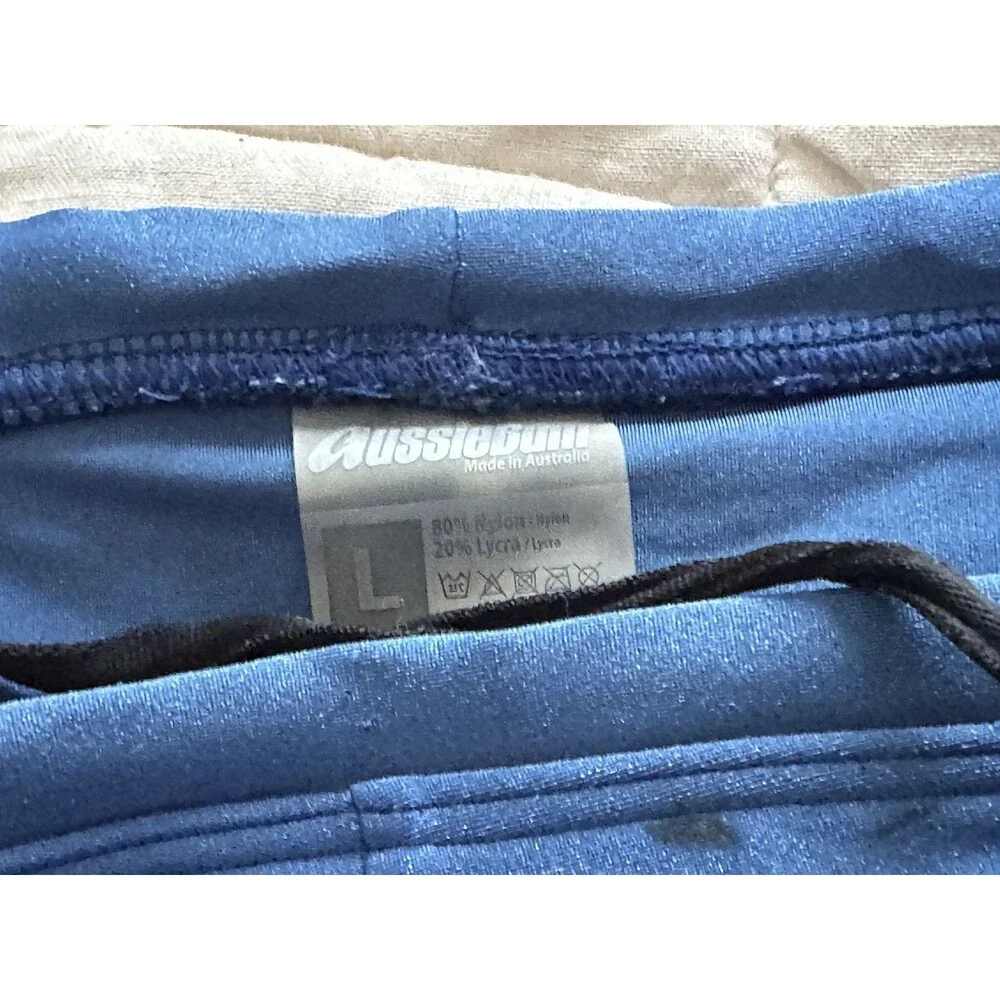 aussieBum Men's Blue Bulge Enlarge-It Swimsuit Size Large